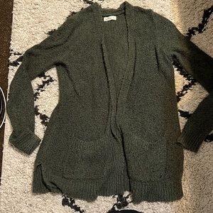 Green knit Hollister Cardigan